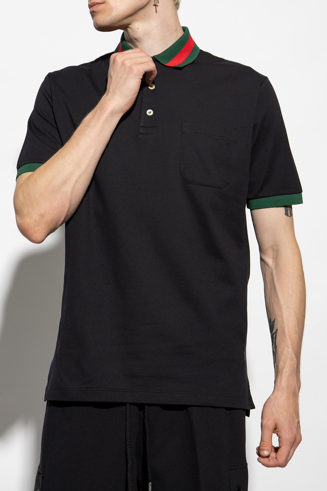 Black gucci outlet collar shirt